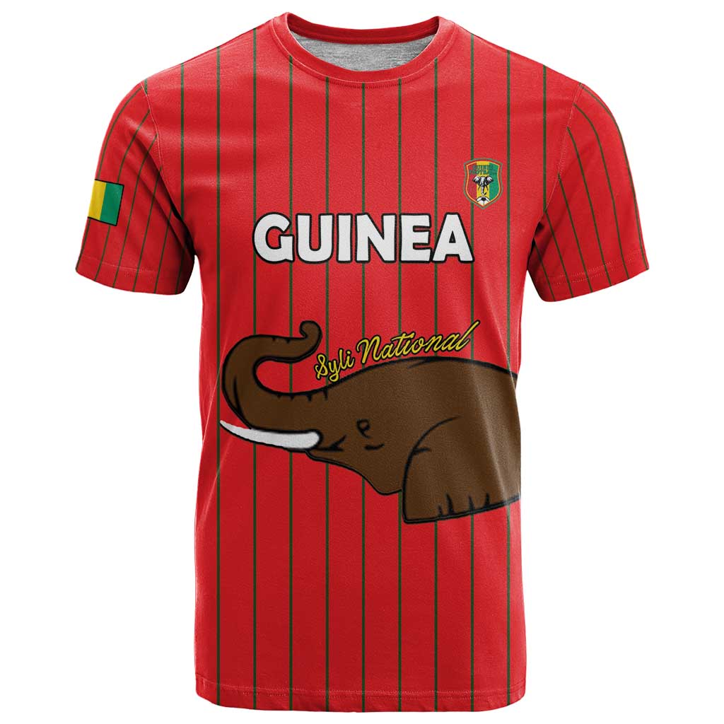 Custom Guinea Football T Shirt Allez Syli National - Wonder Print Shop