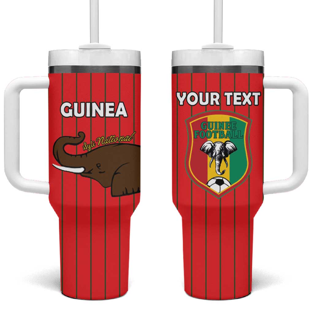 Custom Guinea Football Tumbler With Handle Allez Syli National - Wonder Print Shop
