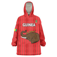 Custom Guinea Football Wearable Blanket Hoodie Allez Syli National - Wonder Print Shop
