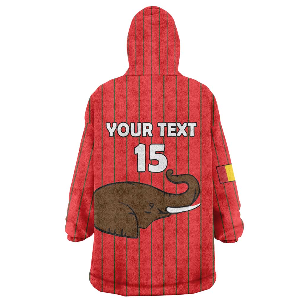 Custom Guinea Football Wearable Blanket Hoodie Allez Syli National - Wonder Print Shop