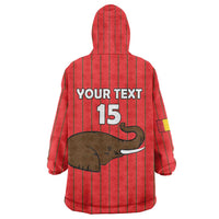 Custom Guinea Football Wearable Blanket Hoodie Allez Syli National - Wonder Print Shop