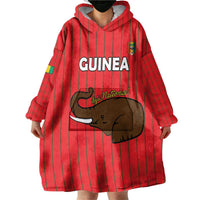 Custom Guinea Football Wearable Blanket Hoodie Allez Syli National - Wonder Print Shop