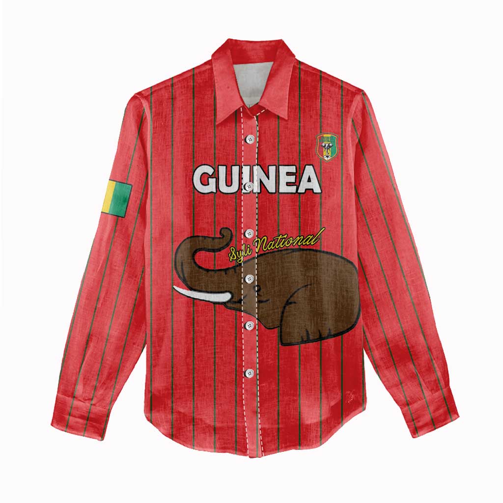 Custom Guinea Football Women Casual Shirt Allez Syli National - Wonder Print Shop
