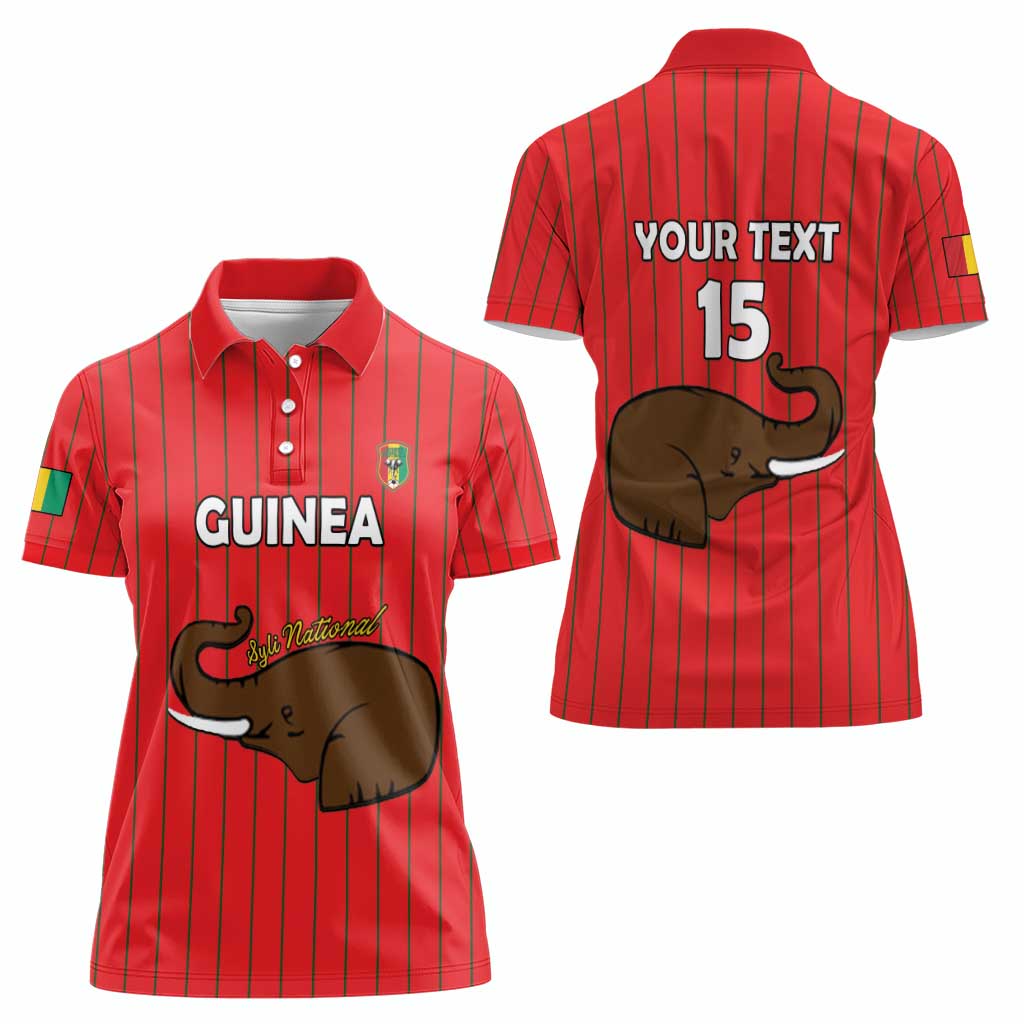 Custom Guinea Football Women Polo Shirt Allez Syli National - Wonder Print Shop