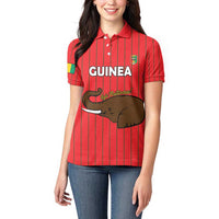 Custom Guinea Football Women Polo Shirt Allez Syli National - Wonder Print Shop
