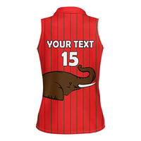 Custom Guinea Football Women Sleeveless Polo Shirt Allez Syli National - Wonder Print Shop