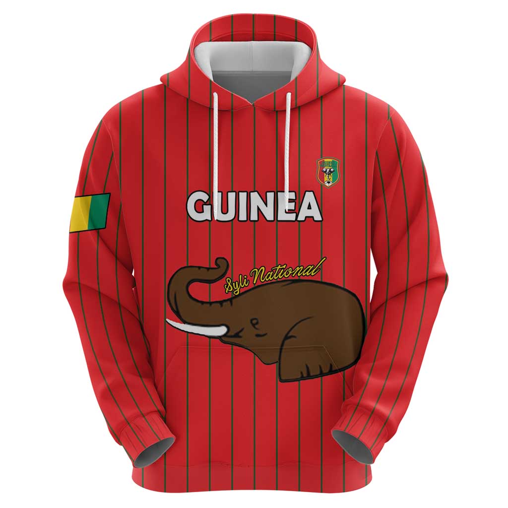 Custom Guinea Football Zip Hoodie Allez Syli National - Wonder Print Shop