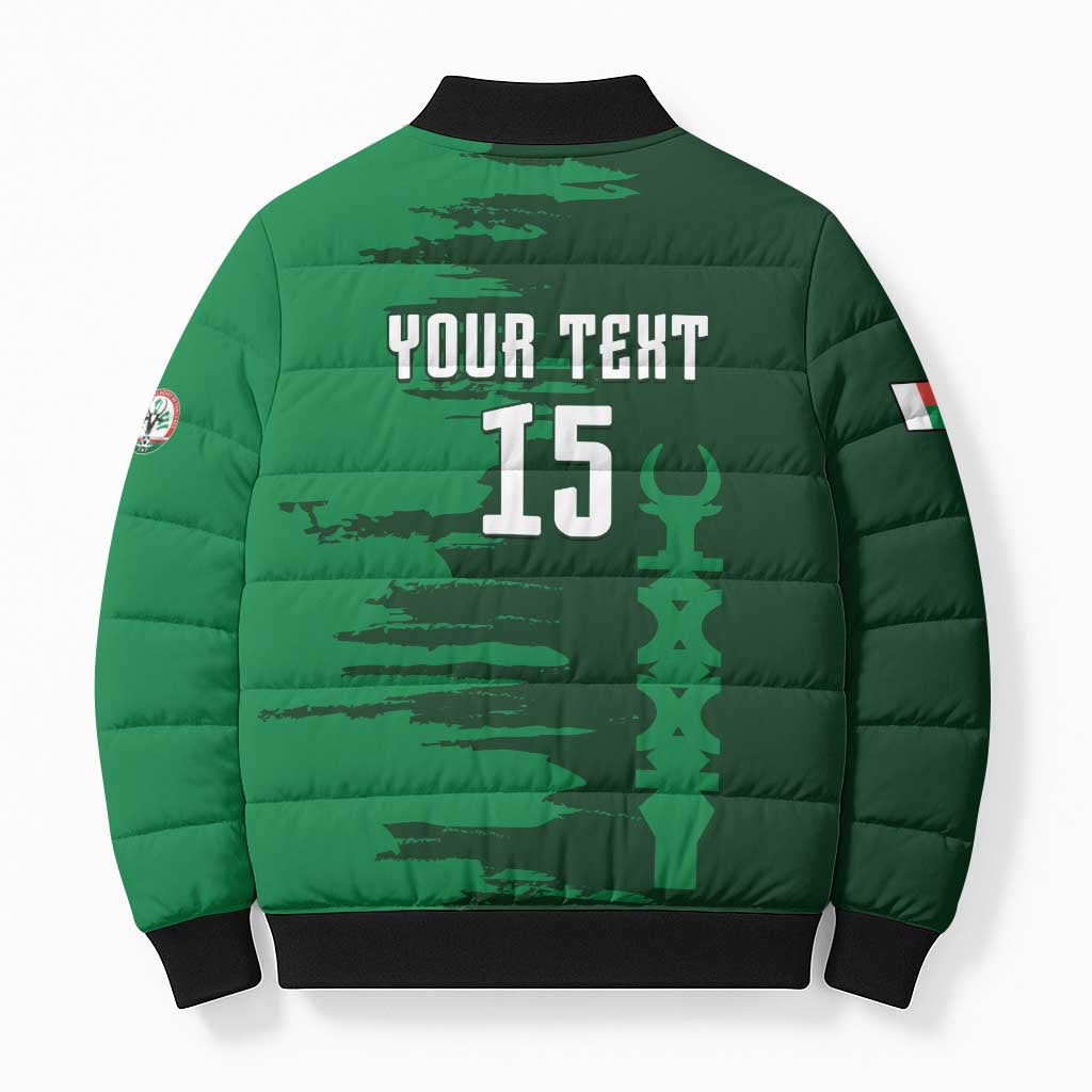Custom Madagascar Football Bomber Puffer Jacket Go Barea - Wonder Print Shop
