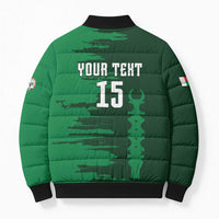 Custom Madagascar Football Bomber Puffer Jacket Go Barea - Wonder Print Shop