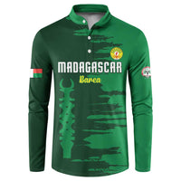 Custom Madagascar Football Button Sweatshirt Go Barea - Wonder Print Shop