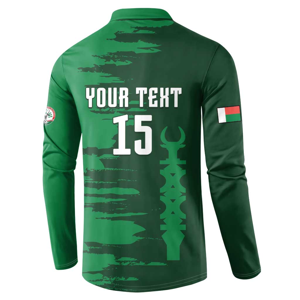 Custom Madagascar Football Button Sweatshirt Go Barea - Wonder Print Shop