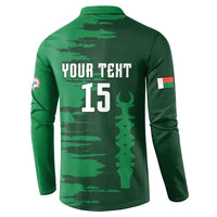 Custom Madagascar Football Button Sweatshirt Go Barea - Wonder Print Shop