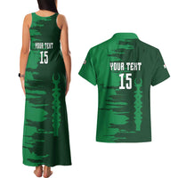 Custom Madagascar Football Couples Matching Tank Maxi Dress and Hawaiian Shirt Go Barea - Wonder Print Shop