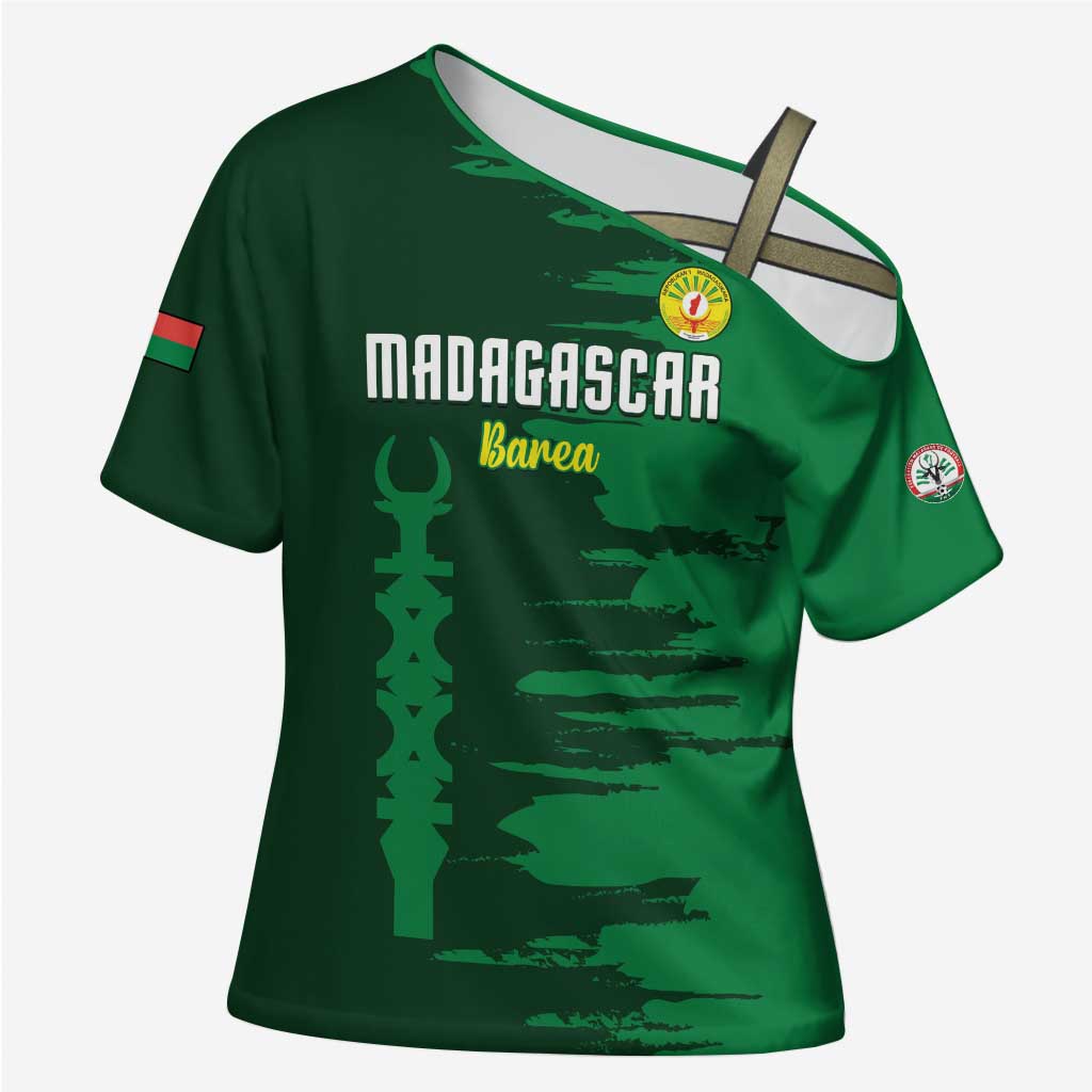 Custom Madagascar Football Cross Shoulder Shirt Go Barea - Wonder Print Shop