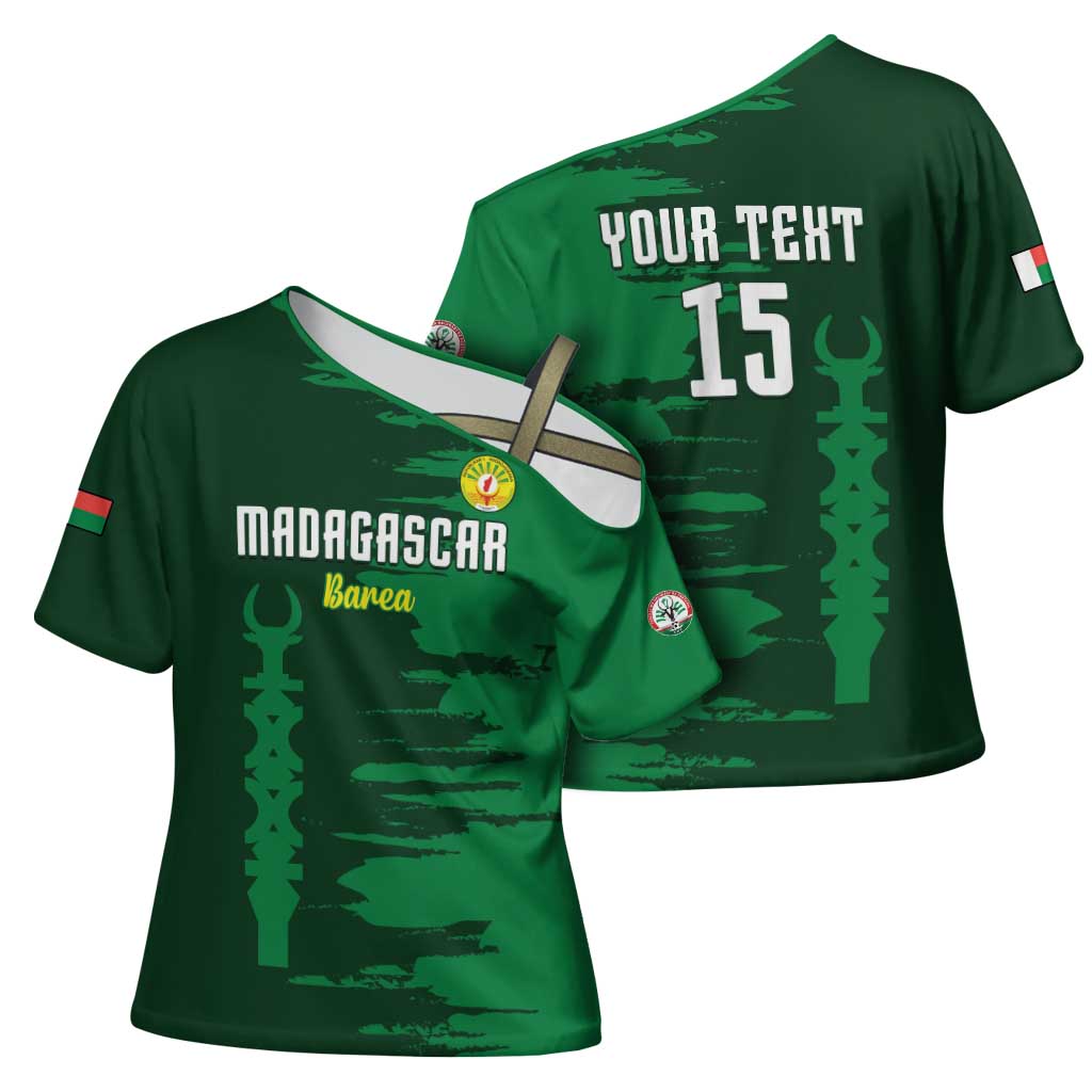Custom Madagascar Football Cross Shoulder Shirt Go Barea - Wonder Print Shop