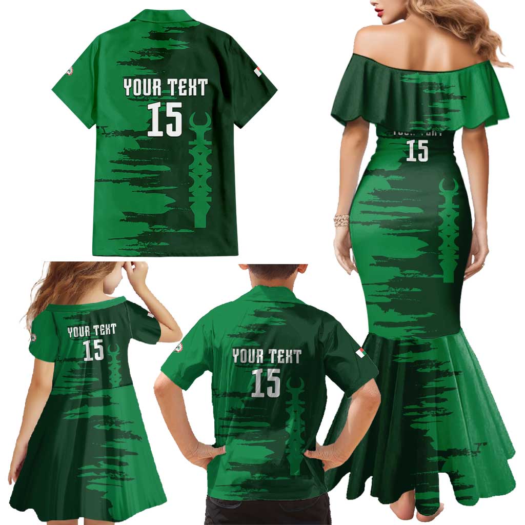 Custom Madagascar Football Family Matching Mermaid Dress and Hawaiian Shirt Go Barea - Wonder Print Shop