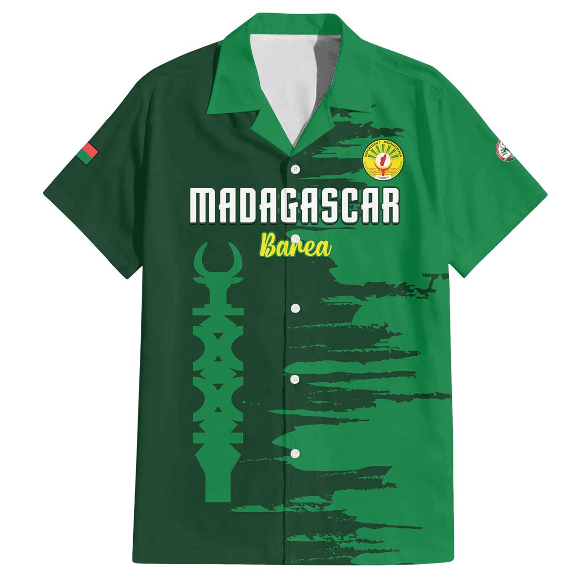 Custom Madagascar Football Family Matching Off The Shoulder Long Sleeve Dress and Hawaiian Shirt Go Barea - Wonder Print Shop