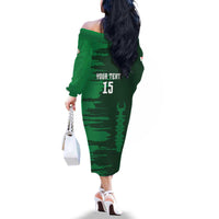 Custom Madagascar Football Family Matching Off The Shoulder Long Sleeve Dress and Hawaiian Shirt Go Barea - Wonder Print Shop