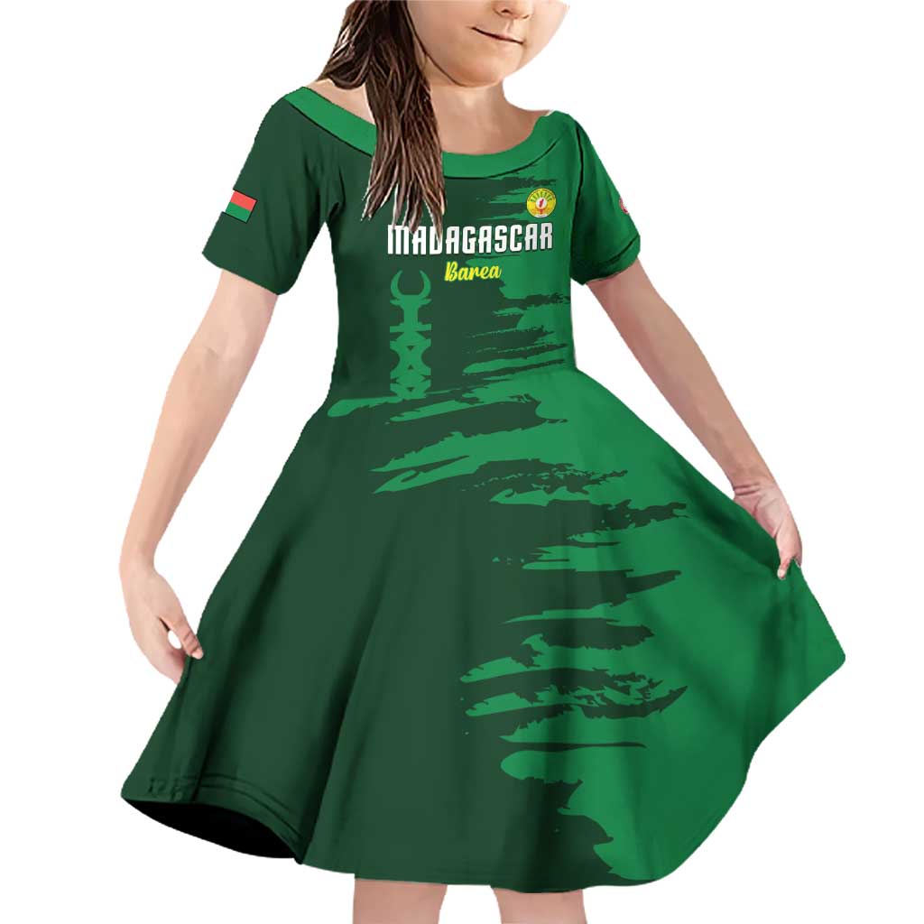 Custom Madagascar Football Family Matching Off Shoulder Short Dress and Hawaiian Shirt Go Barea - Wonder Print Shop