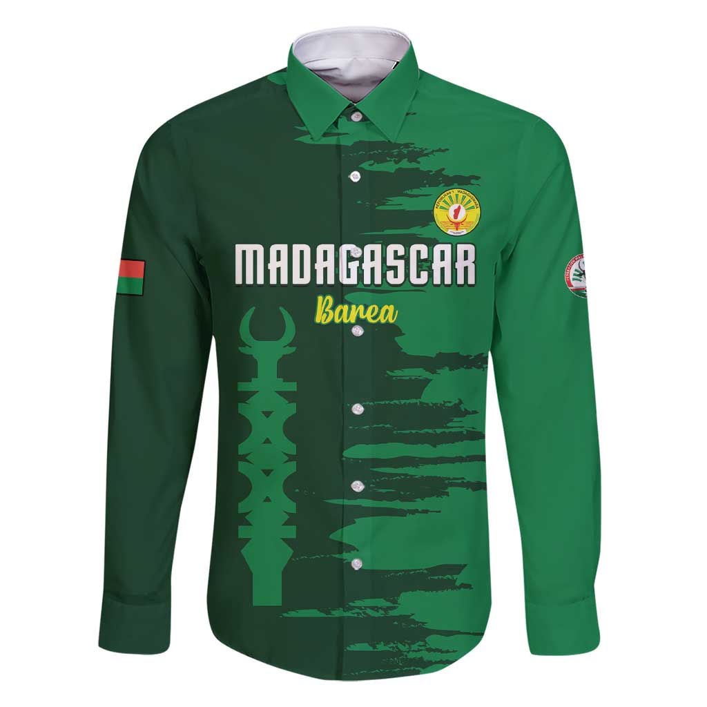 Custom Madagascar Football Family Matching Short Sleeve Bodycon Dress and Hawaiian Shirt Go Barea - Wonder Print Shop