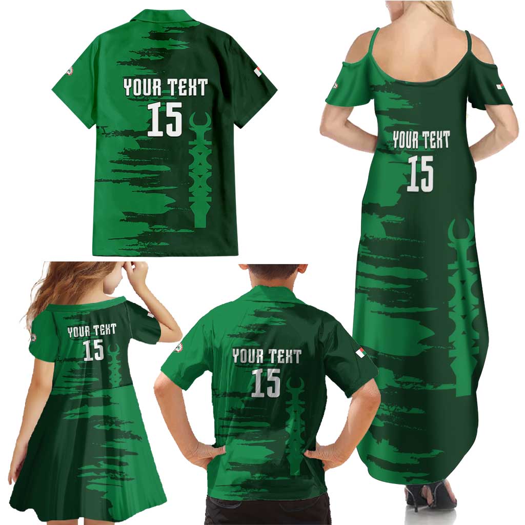 Custom Madagascar Football Family Matching Summer Maxi Dress and Hawaiian Shirt Go Barea - Wonder Print Shop