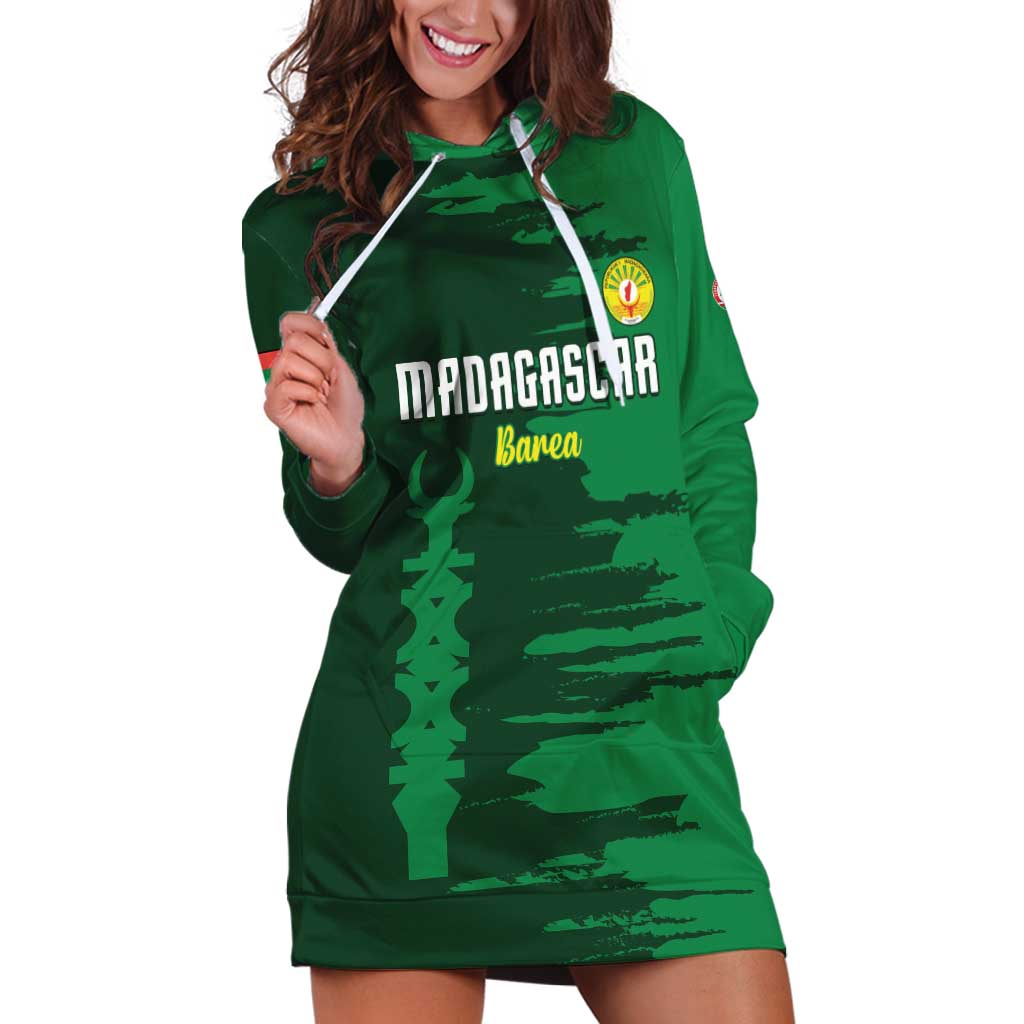 Custom Madagascar Football Hoodie Dress Go Barea - Wonder Print Shop