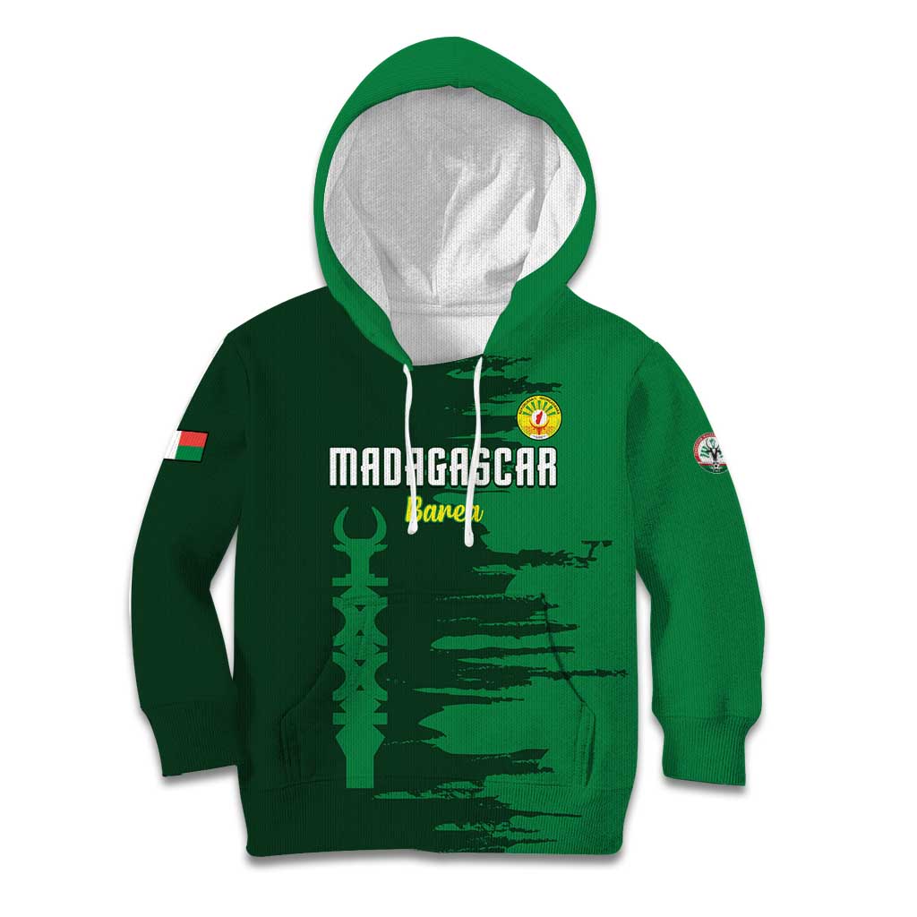 Custom Madagascar Football Kid Hoodie Go Barea - Wonder Print Shop