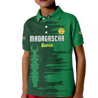 Custom Madagascar Football Kid Polo Shirt Go Barea - Wonder Print Shop