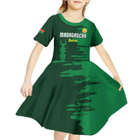 Custom Madagascar Football Kid Short Sleeve Dress Go Barea - Wonder Print Shop