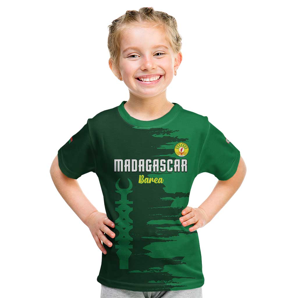 Custom Madagascar Football Kid T Shirt Go Barea - Wonder Print Shop