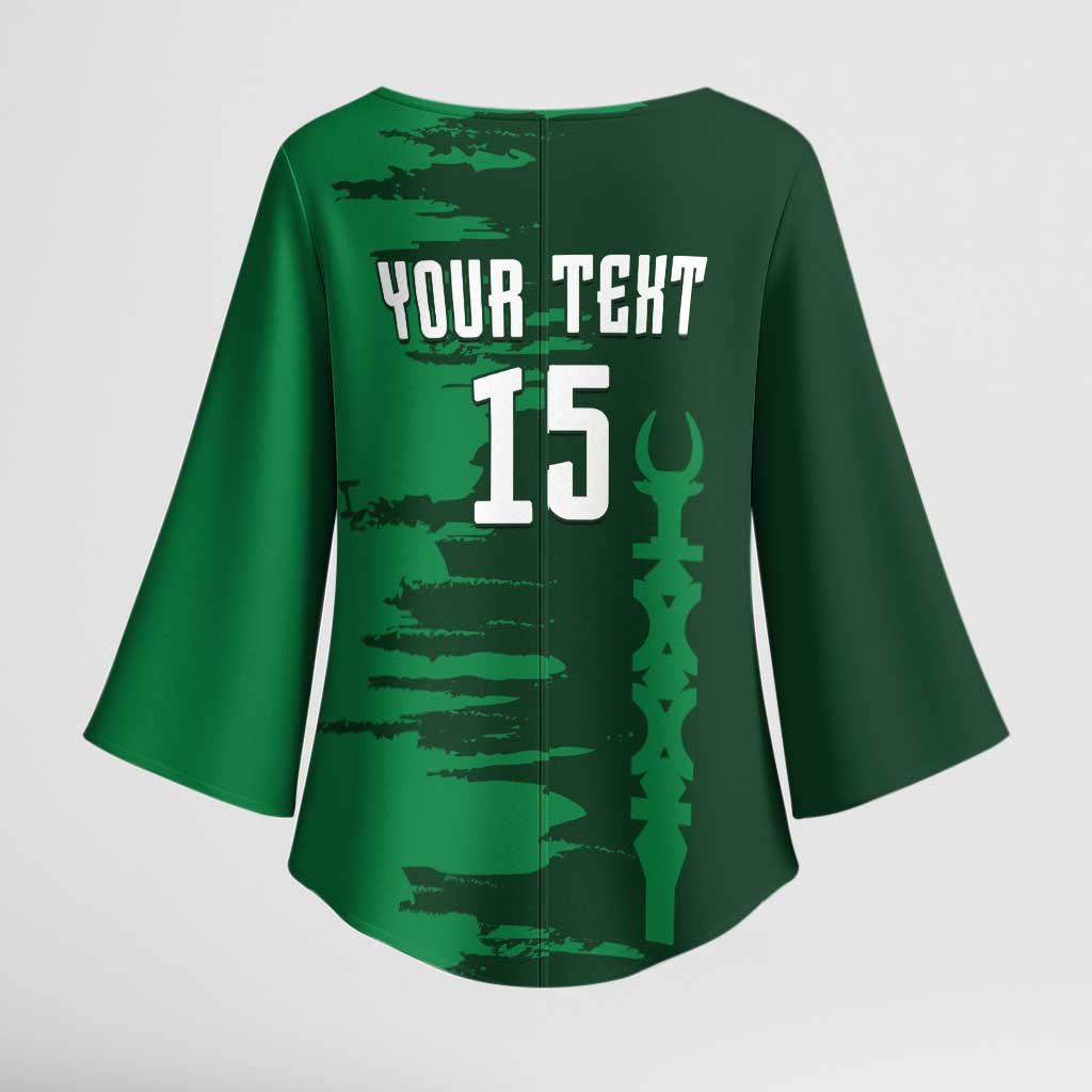 Custom Madagascar Football Kimono Sleeve Blouse Go Barea - Wonder Print Shop