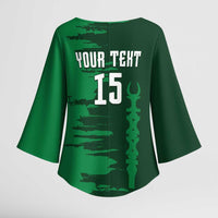 Custom Madagascar Football Kimono Sleeve Blouse Go Barea - Wonder Print Shop