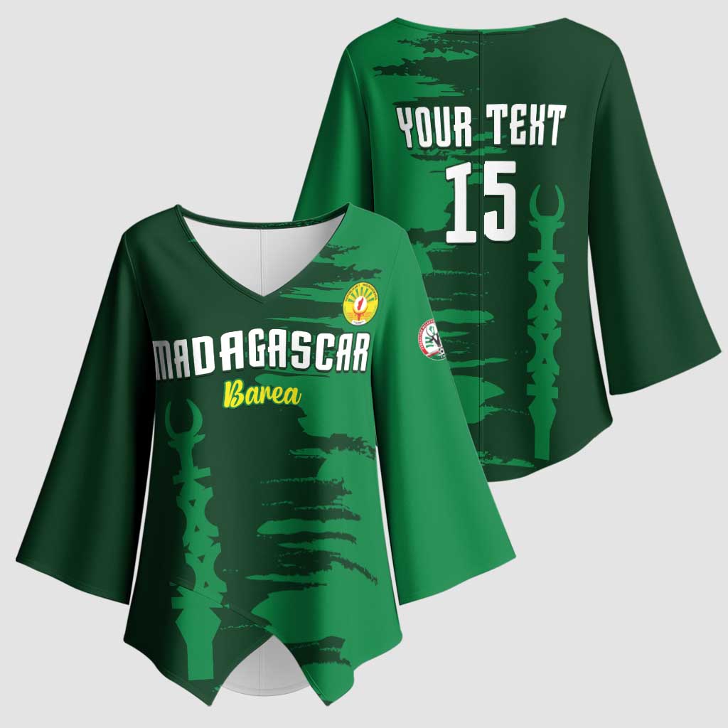 Custom Madagascar Football Kimono Sleeve Blouse Go Barea - Wonder Print Shop