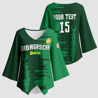 Custom Madagascar Football Kimono Sleeve Blouse Go Barea - Wonder Print Shop