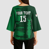 Custom Madagascar Football Kimono Sleeve Blouse Go Barea - Wonder Print Shop