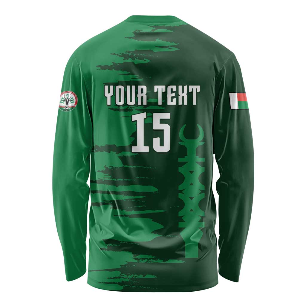 Custom Madagascar Football Long Sleeve Shirt Go Barea - Wonder Print Shop