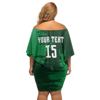Custom Madagascar Football Off Shoulder Short Dress Go Barea - Wonder Print Shop