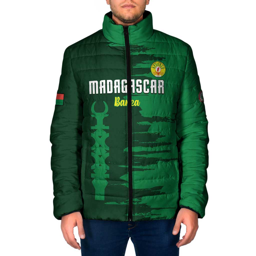 Custom Madagascar Football Padded Jacket Go Barea - Wonder Print Shop