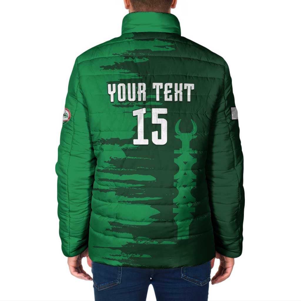 Custom Madagascar Football Padded Jacket Go Barea - Wonder Print Shop