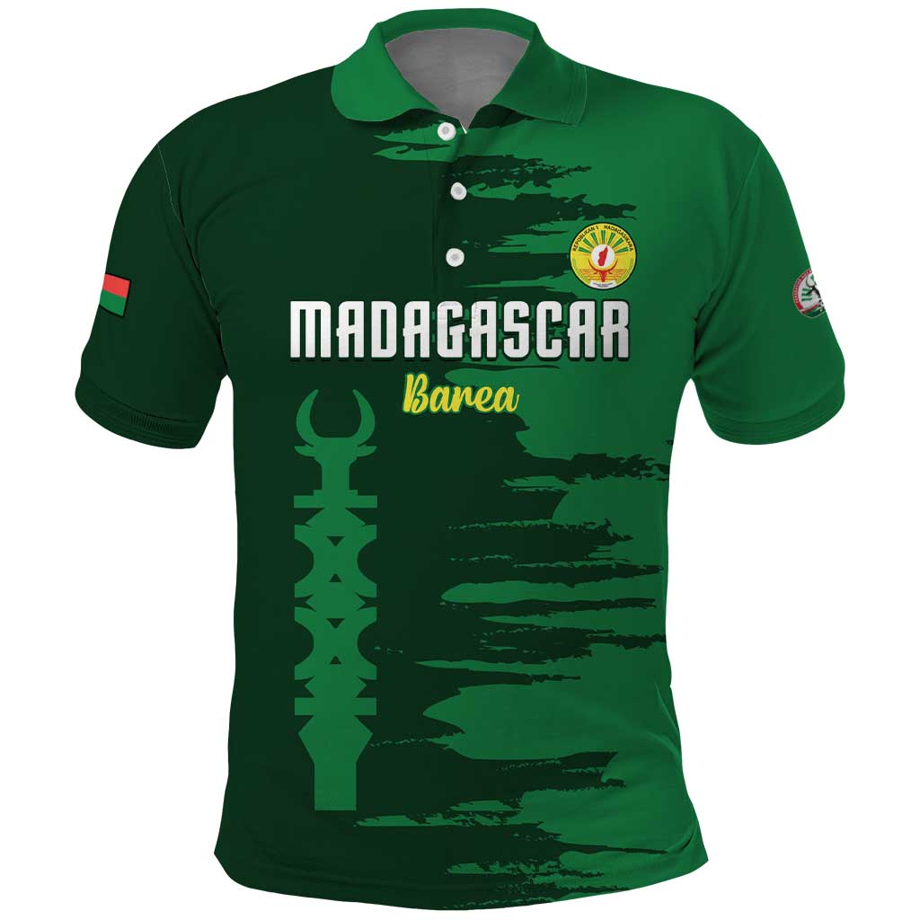 Custom Madagascar Football Polo Shirt Go Barea - Wonder Print Shop