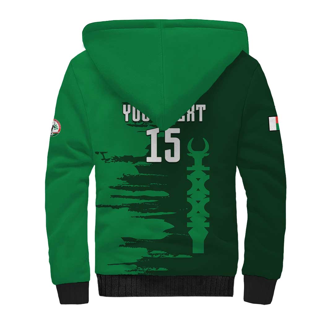 Custom Madagascar Football Sherpa Hoodie Go Barea - Wonder Print Shop