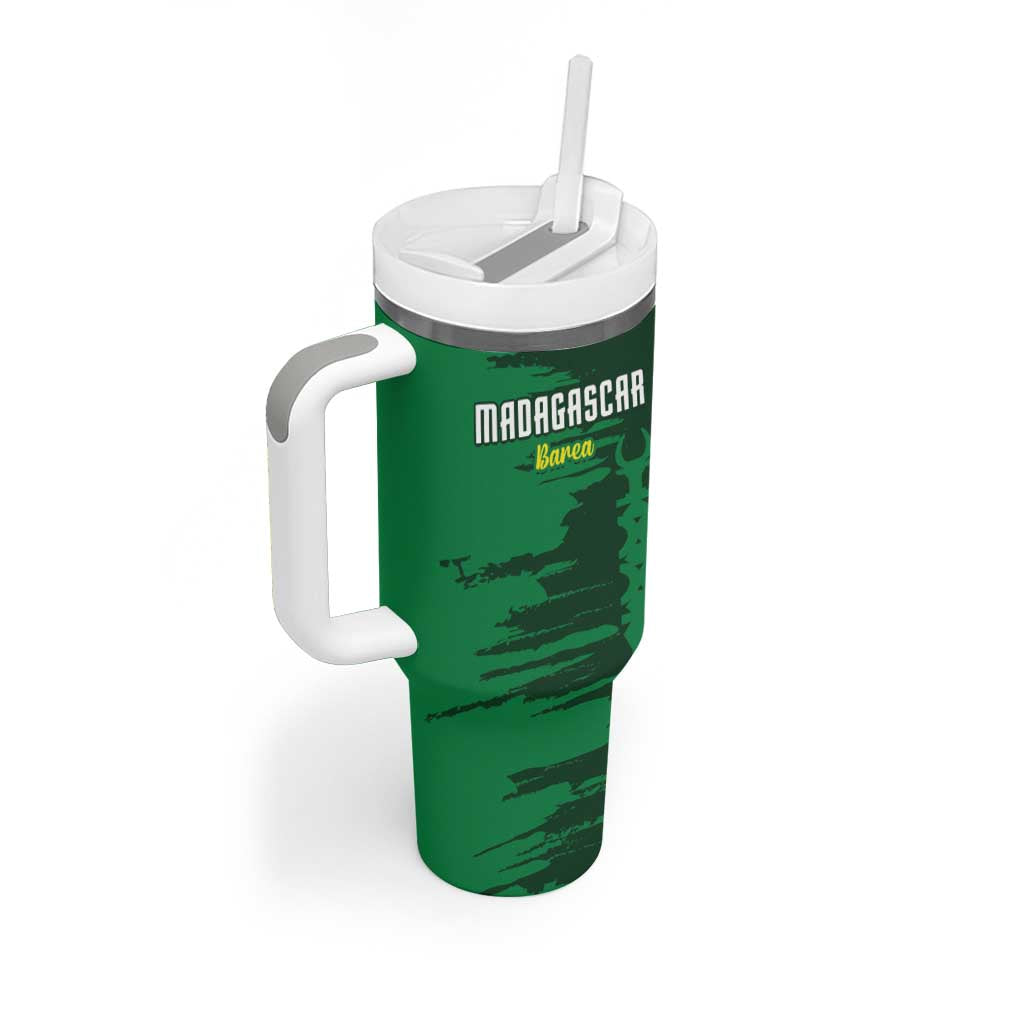 Custom Madagascar Football Tumbler With Handle Go Barea - Wonder Print Shop