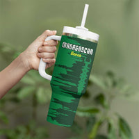 Custom Madagascar Football Tumbler With Handle Go Barea - Wonder Print Shop