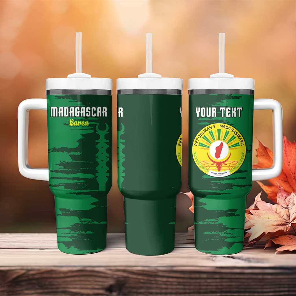 Custom Madagascar Football Tumbler With Handle Go Barea - Wonder Print Shop