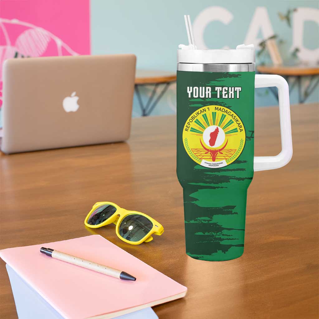 Custom Madagascar Football Tumbler With Handle Go Barea - Wonder Print Shop