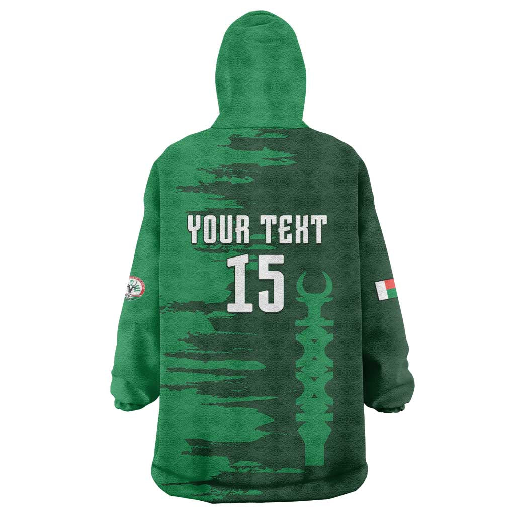Custom Madagascar Football Wearable Blanket Hoodie Go Barea - Wonder Print Shop