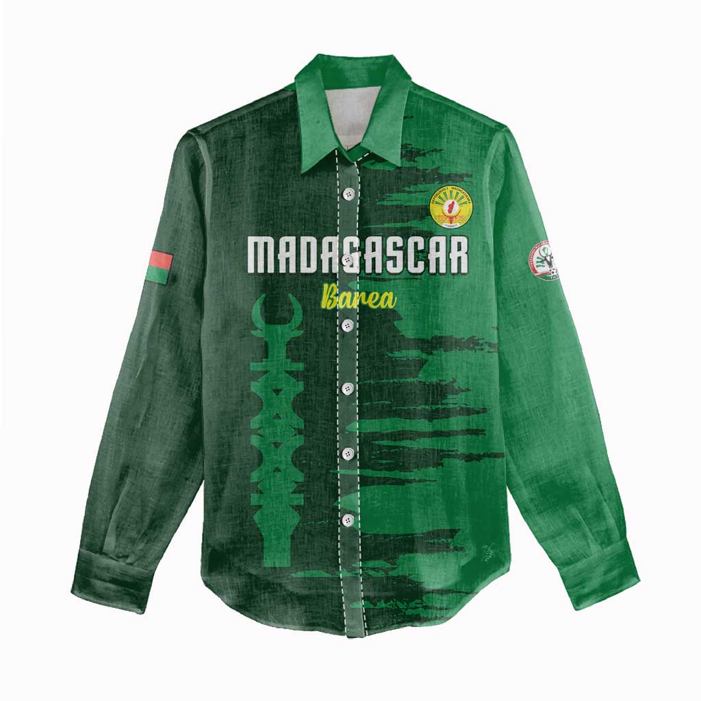 Custom Madagascar Football Women Casual Shirt Go Barea - Wonder Print Shop