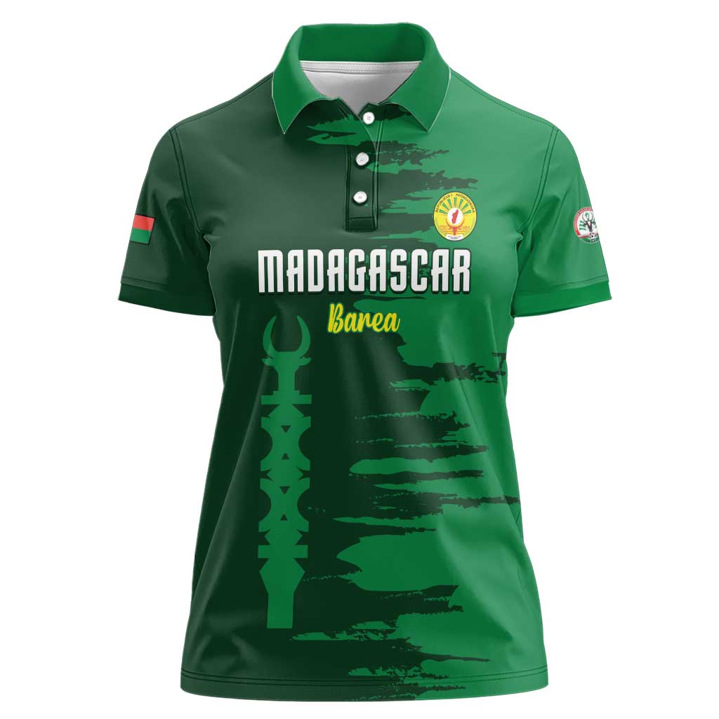 Custom Madagascar Football Women Polo Shirt Go Barea - Wonder Print Shop