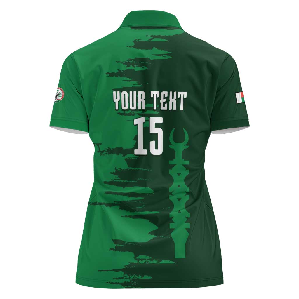 Custom Madagascar Football Women Polo Shirt Go Barea - Wonder Print Shop