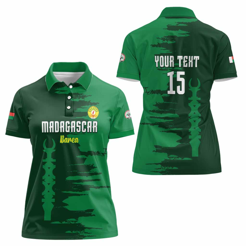 Custom Madagascar Football Women Polo Shirt Go Barea - Wonder Print Shop